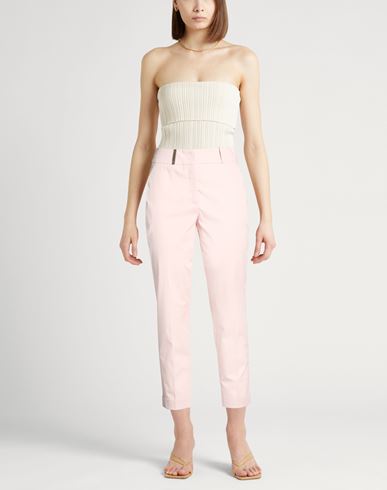 Woman Pants Light pink Size 10 Cotton, Elastane