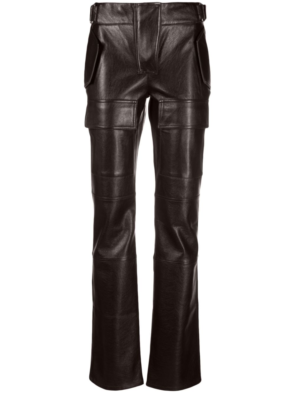 Low-rise bootcut trousers - Brown