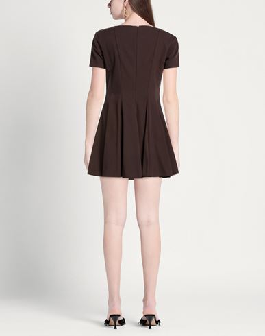 Woman Mini dress Chocolate brown Size 6 Polyester, Tencel, Elastane
