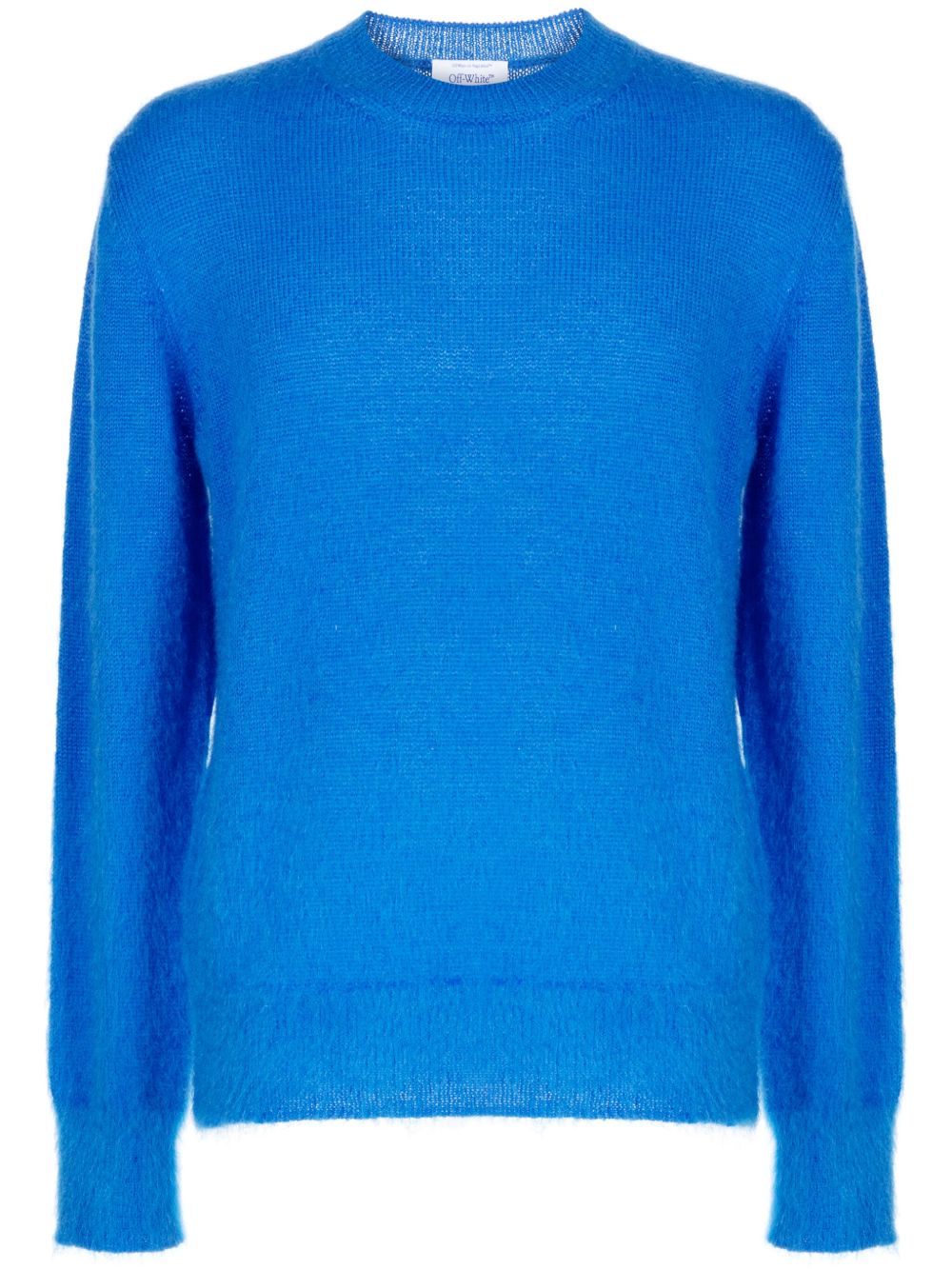 Arrows-intarsia crew-neck jumper - Blue