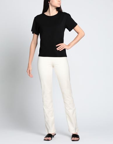 Woman Pants Cream Size 6 Viscose, Polyamide, Elastane