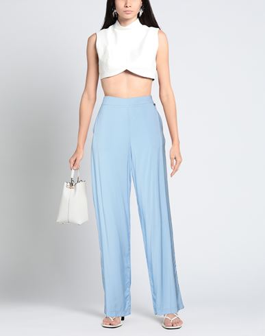 Luckylu Milano Woman Pants Sky blue Size 6 Viscose, Polyester