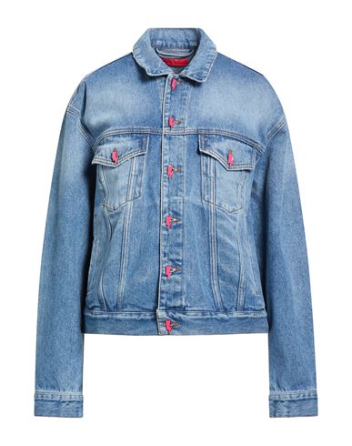 Woman Denim outerwear Blue Size S Cotton