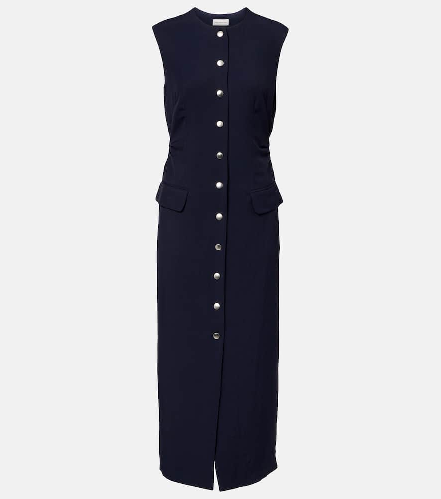 Gabardine midi dress