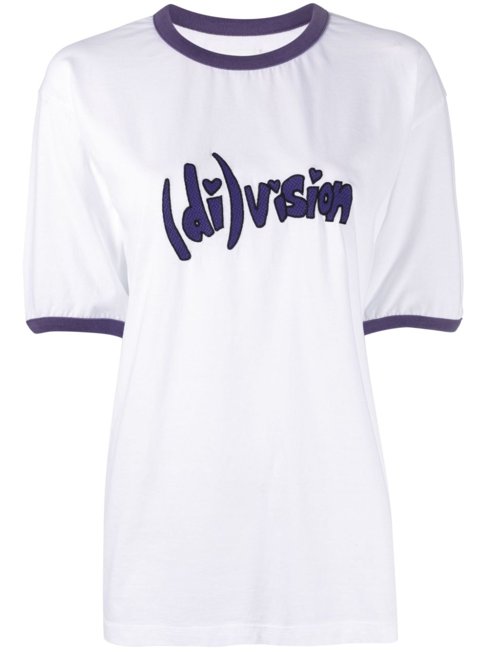 Logo-embroidered organic-cotton T-shirt - White