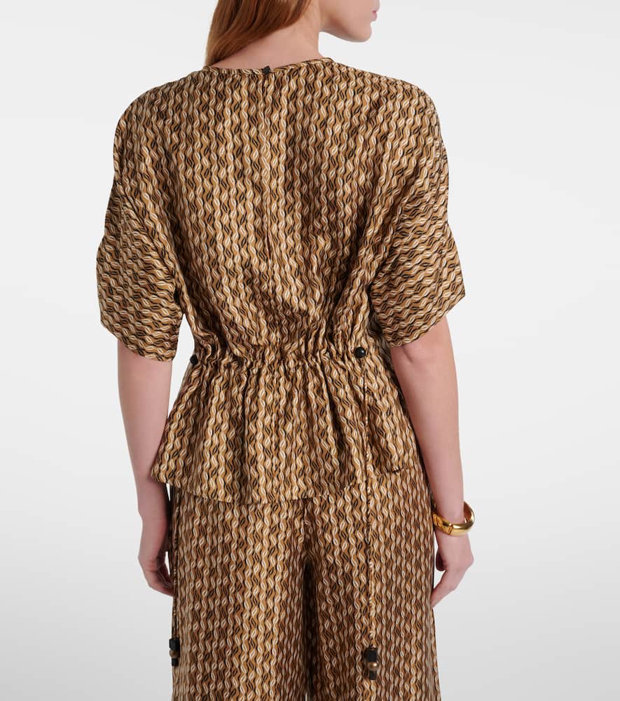 Nordica printed silk blouse