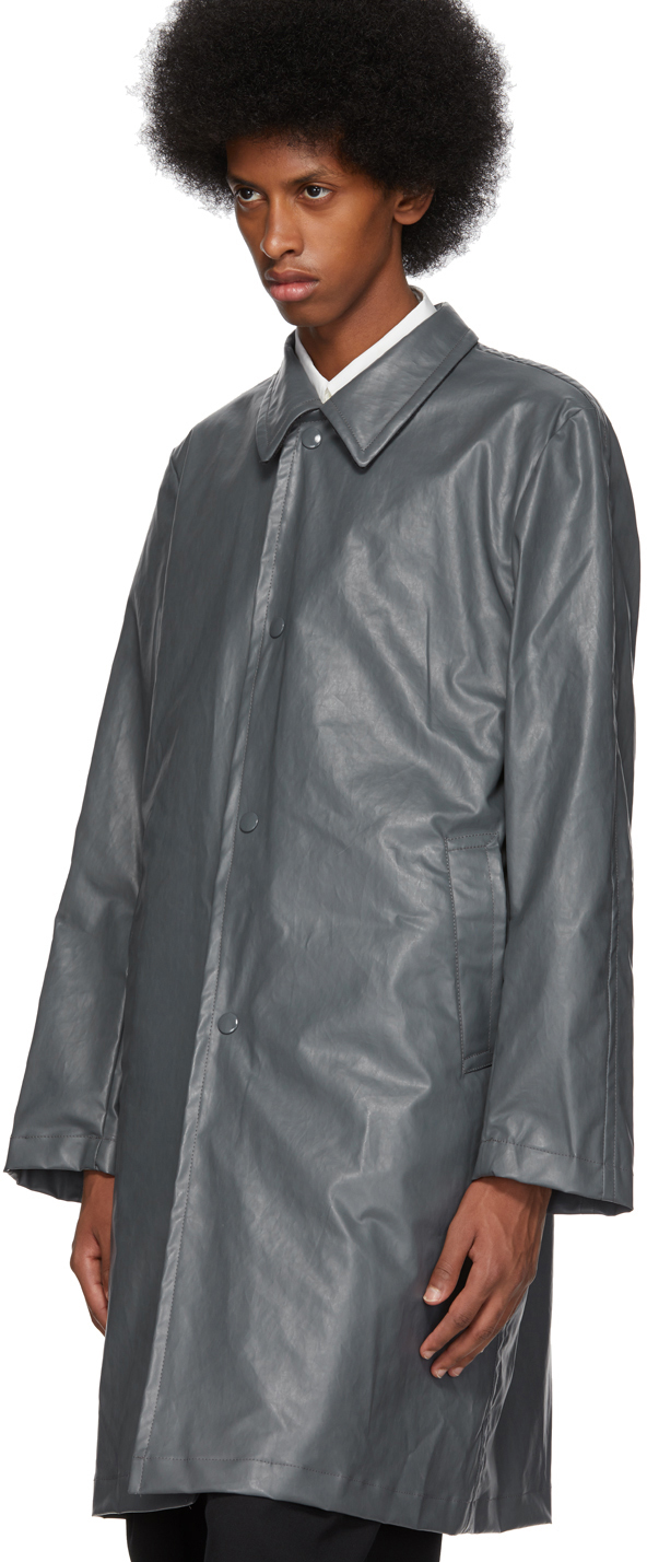 Gray coated cotton coat