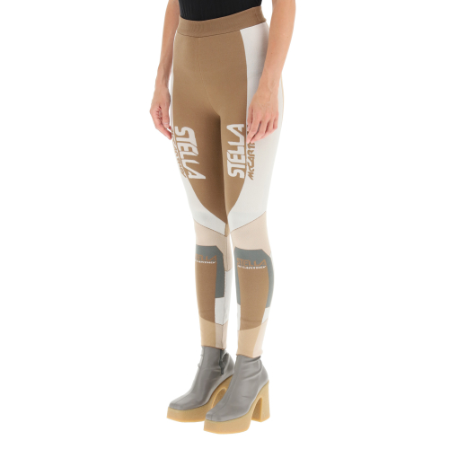 Sporty logo-print leggings - Black