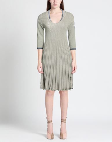 Woman Midi dress Khaki Size 6 Viscose, Polyamide, Polyester