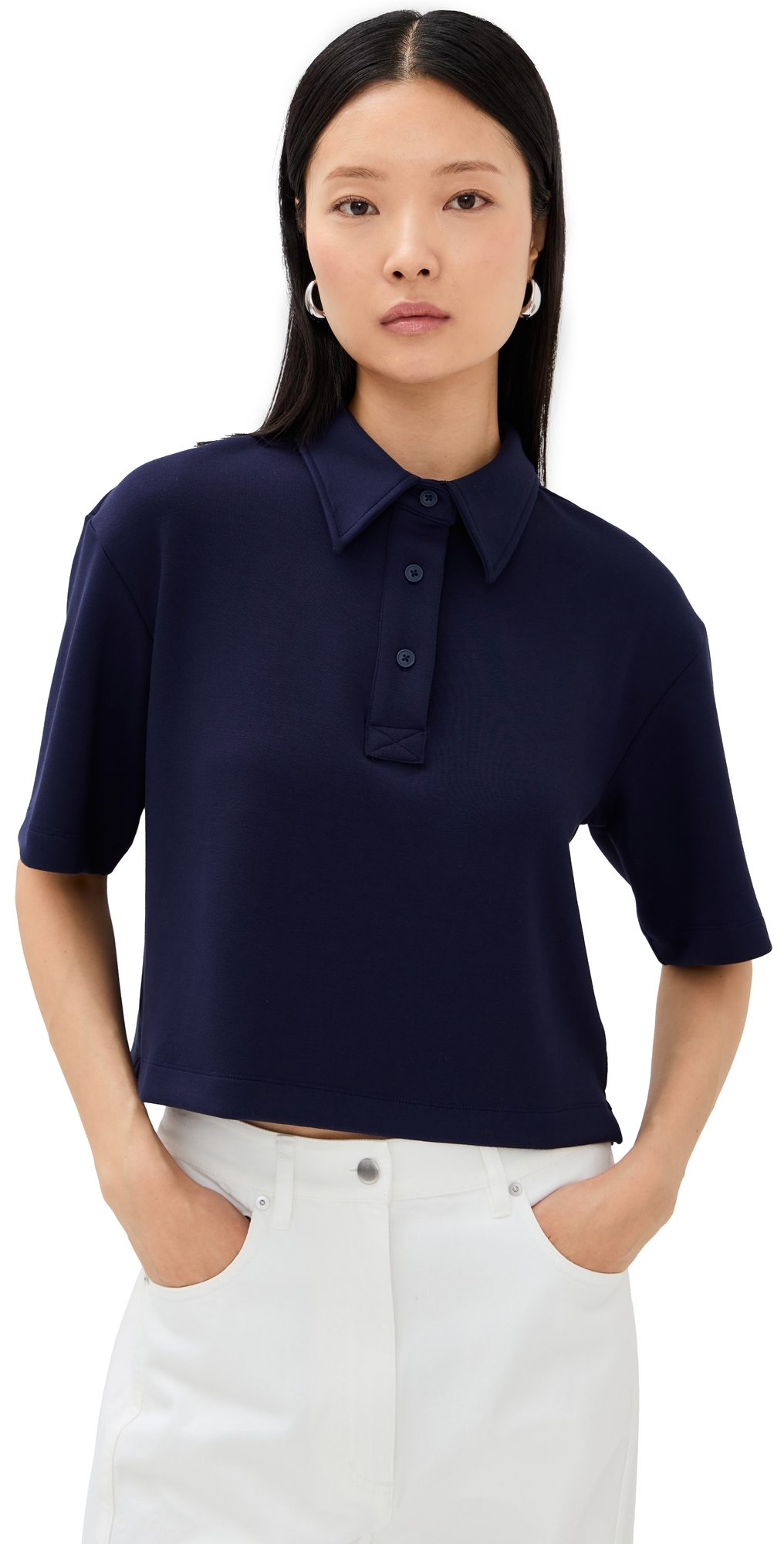 Josephine Polo Top Navy