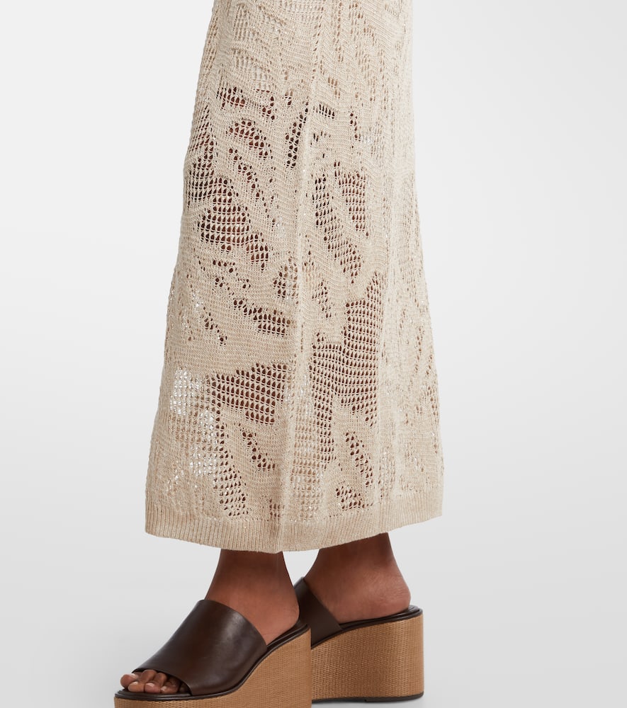 Dazzling Water Lillies knitted midi dress