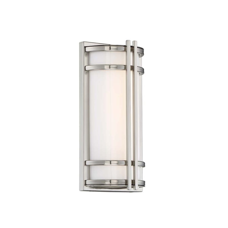 Modern Forms Skyscraper 1-Light Outdoor Wall Light in Stainless Stee