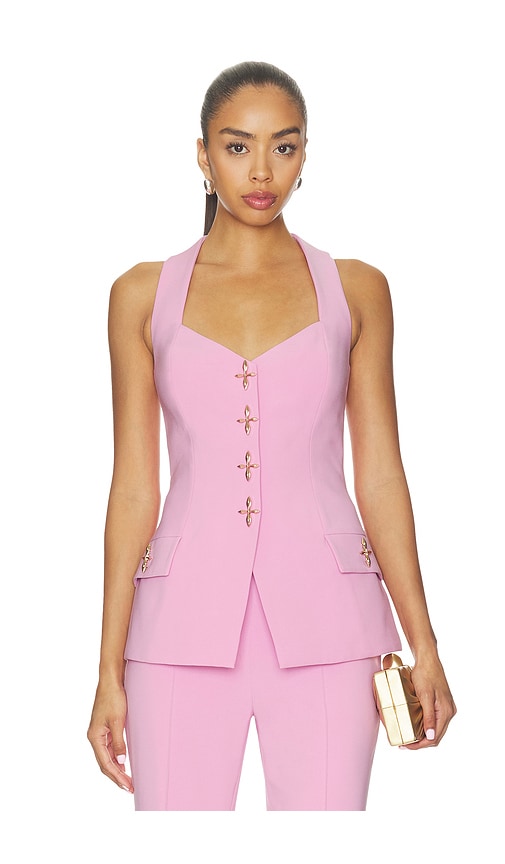 Nadine Merabi Zoe Pink Waistcoat in Pink. 10/L also /XL, 2/XS, 4/S, 6