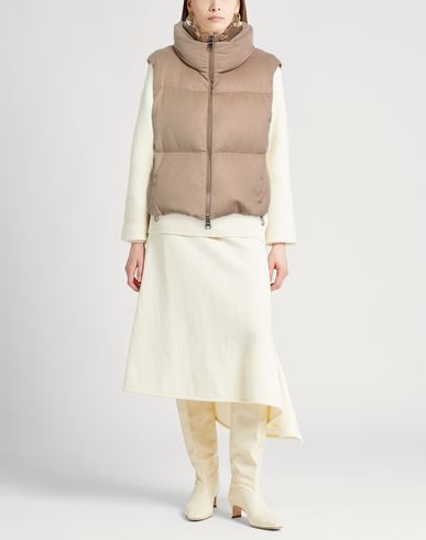 Woman Vest Camel Size 8 Silk, Cashmere, Polyamide