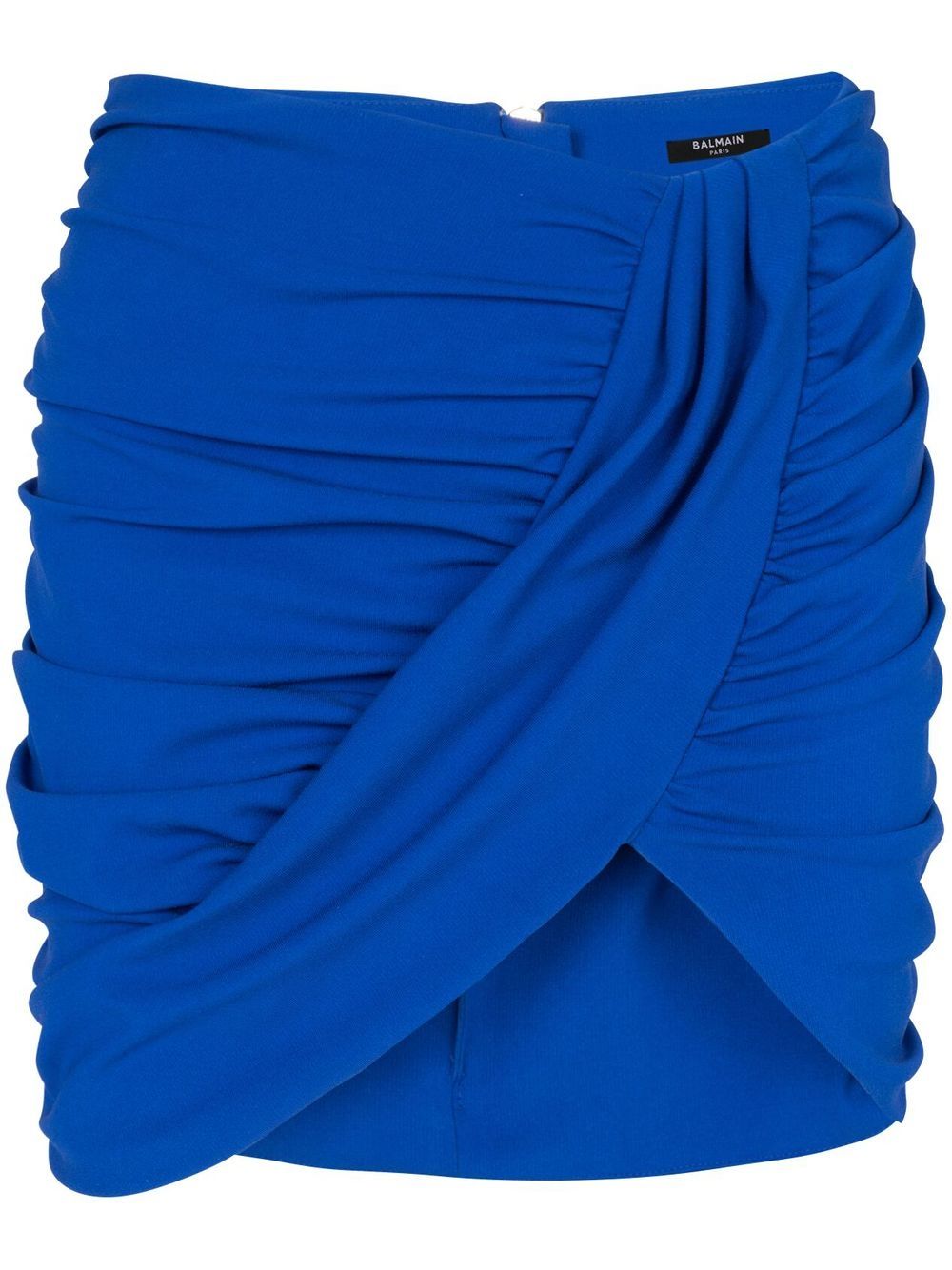 Ruched mini skirt - Blue