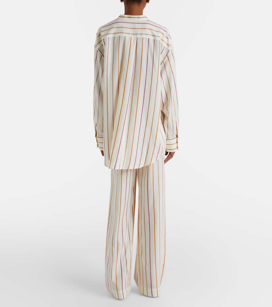 Aria striped straight pants