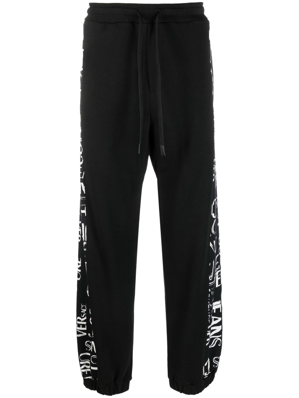 Logo-print cotton track pant - Black