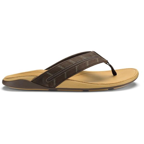 Men's Tuahine Palm Flip Flop Sandals 7 Dark Java/Golden Sand