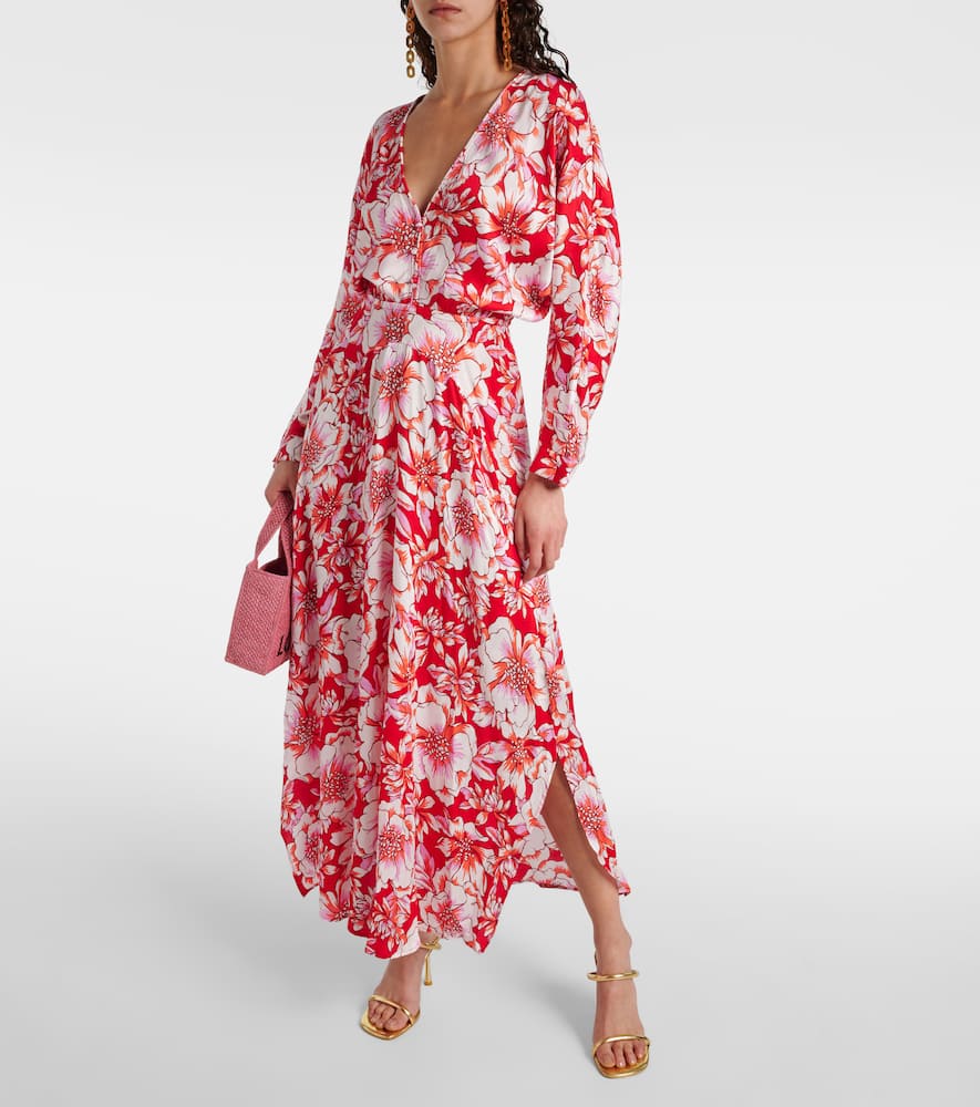 Ilona gathered floral midi dress