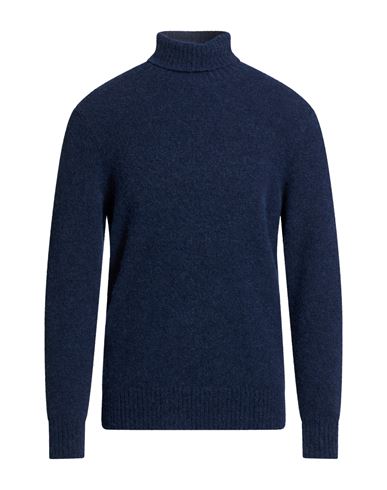 Man Turtleneck Navy Size 40 Alpaca wool, Polyamide, Wool, Elastane