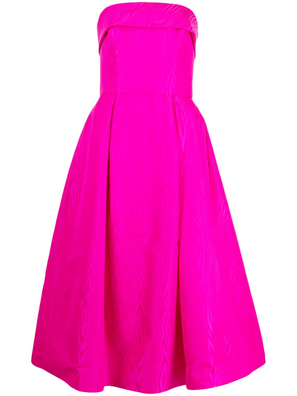 Fold-pleat midi dress - Pink