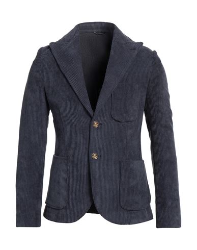 Man Blazer Slate blue Size 44 Polyester, Polyamide, Elastane