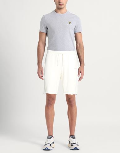 Man Shorts & Bermuda Shorts Ivory Size M Cotton
