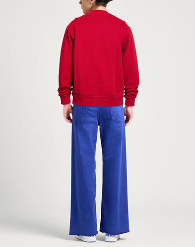 Man Sweatshirt Red Size M Cotton