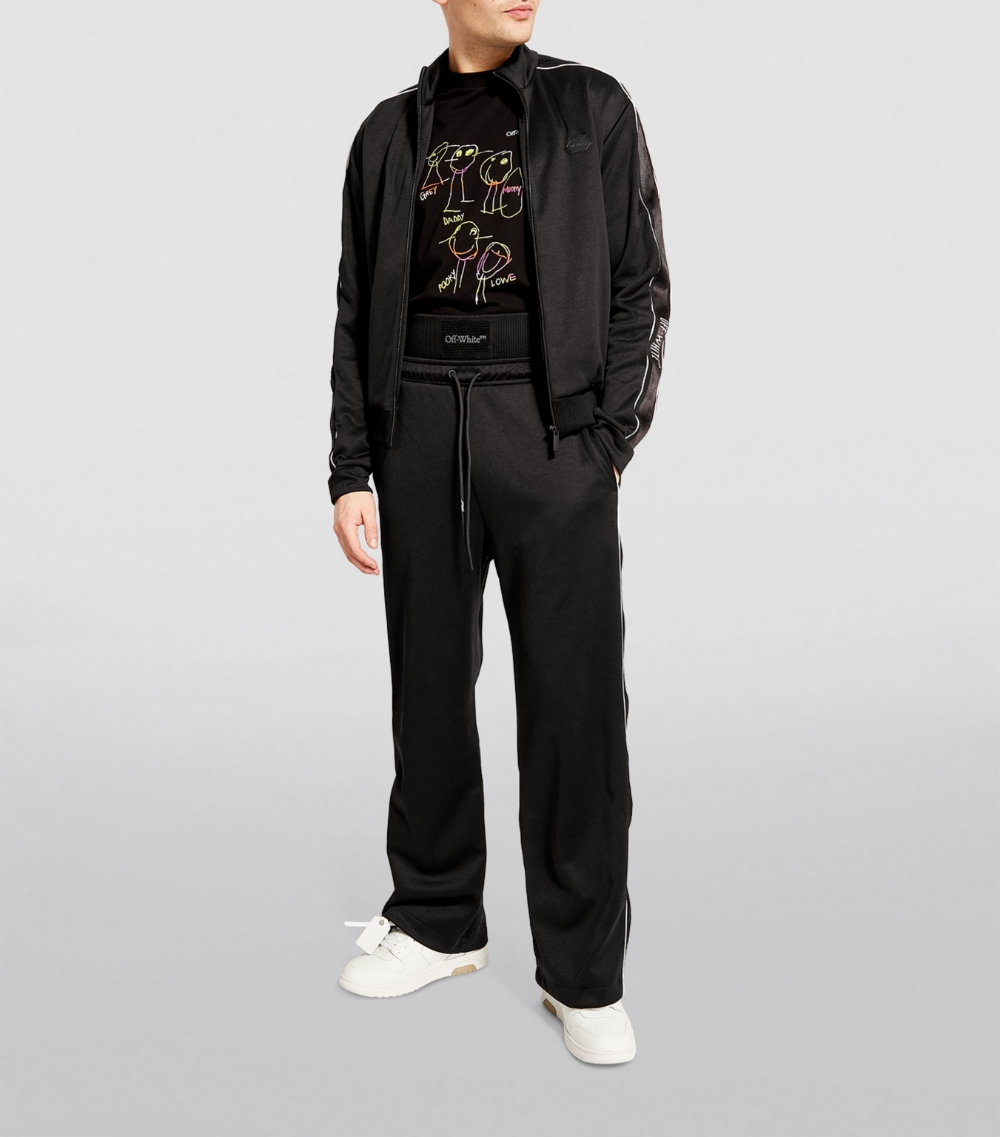 Ribbed-Waist Condenced Sweatpants