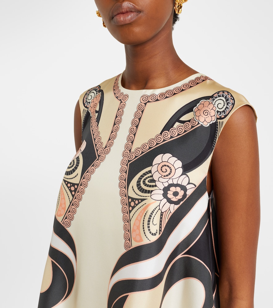 San Carlo printed silk twill top