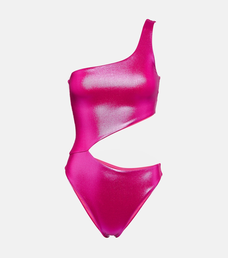 Nassau metallic asymmetric swimsuit