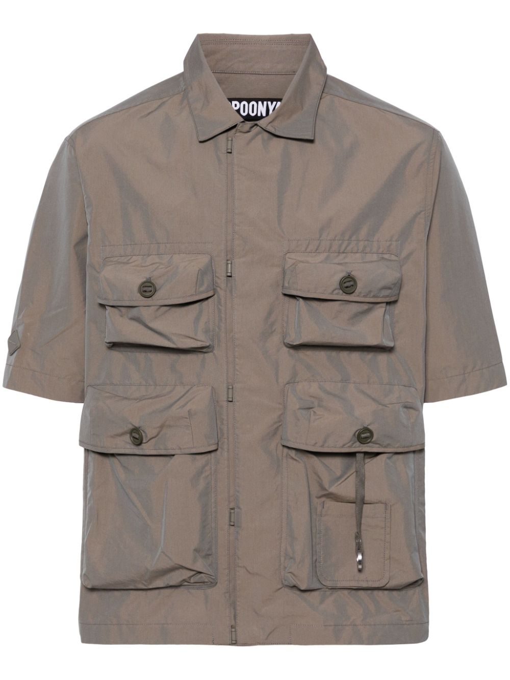 Short-sleeve military shirt - Green
