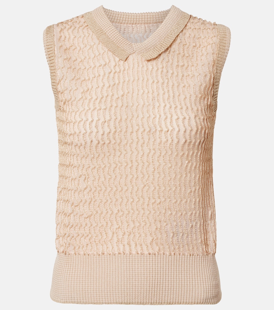 Ribbed-knit sweater vest