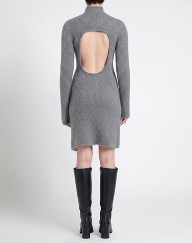 Woman Mini dress Grey Size ONESIZE Alpaca wool, Polyamide, Virgin Wool, Elastane