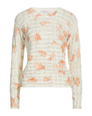 Woman Sweater Orange Size 10 Cotton