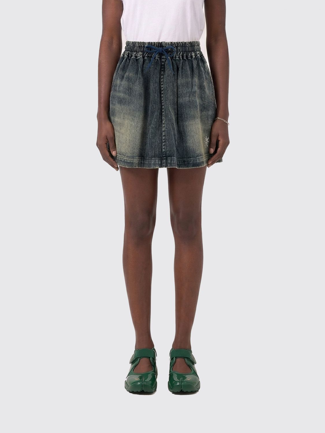 Skirt Woman color Gnawed Blue