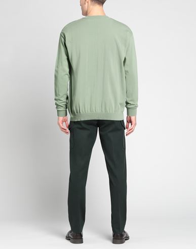 Man Sweater Light green Size 42 Cotton