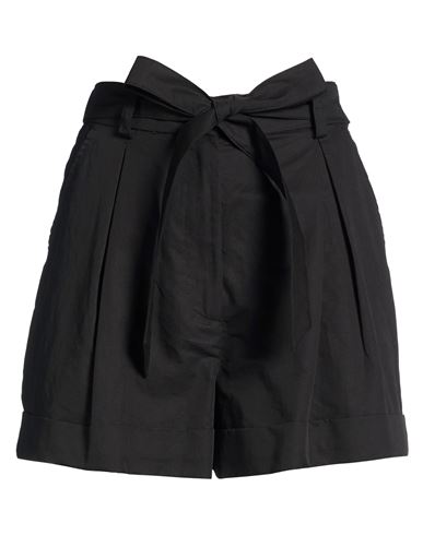 Woman Shorts & Bermuda Shorts Black Size 0 Cotton, Linen
