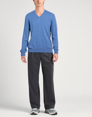 Man Sweater Slate blue Size 42 Virgin Wool, Cashmere, Viscose