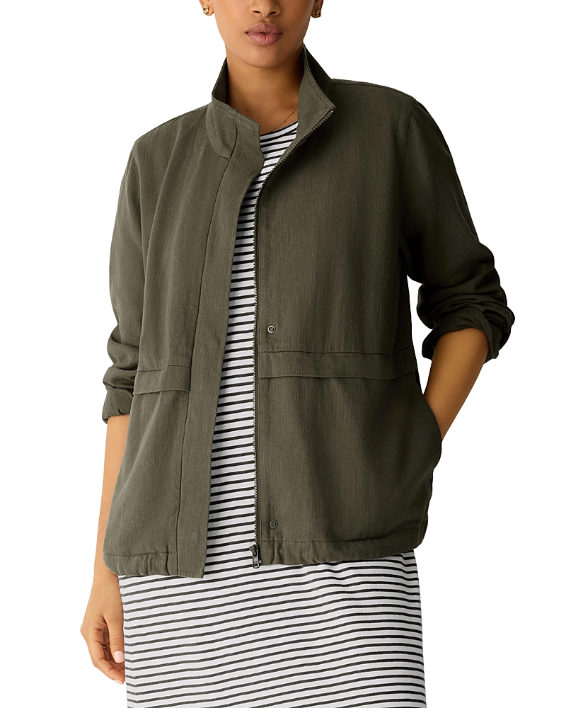 Mock Neck Zippered Jacket