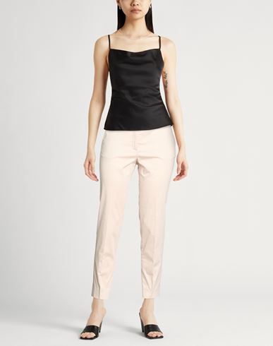 Easy Woman Pants Beige Size 4 Cotton, Elastane