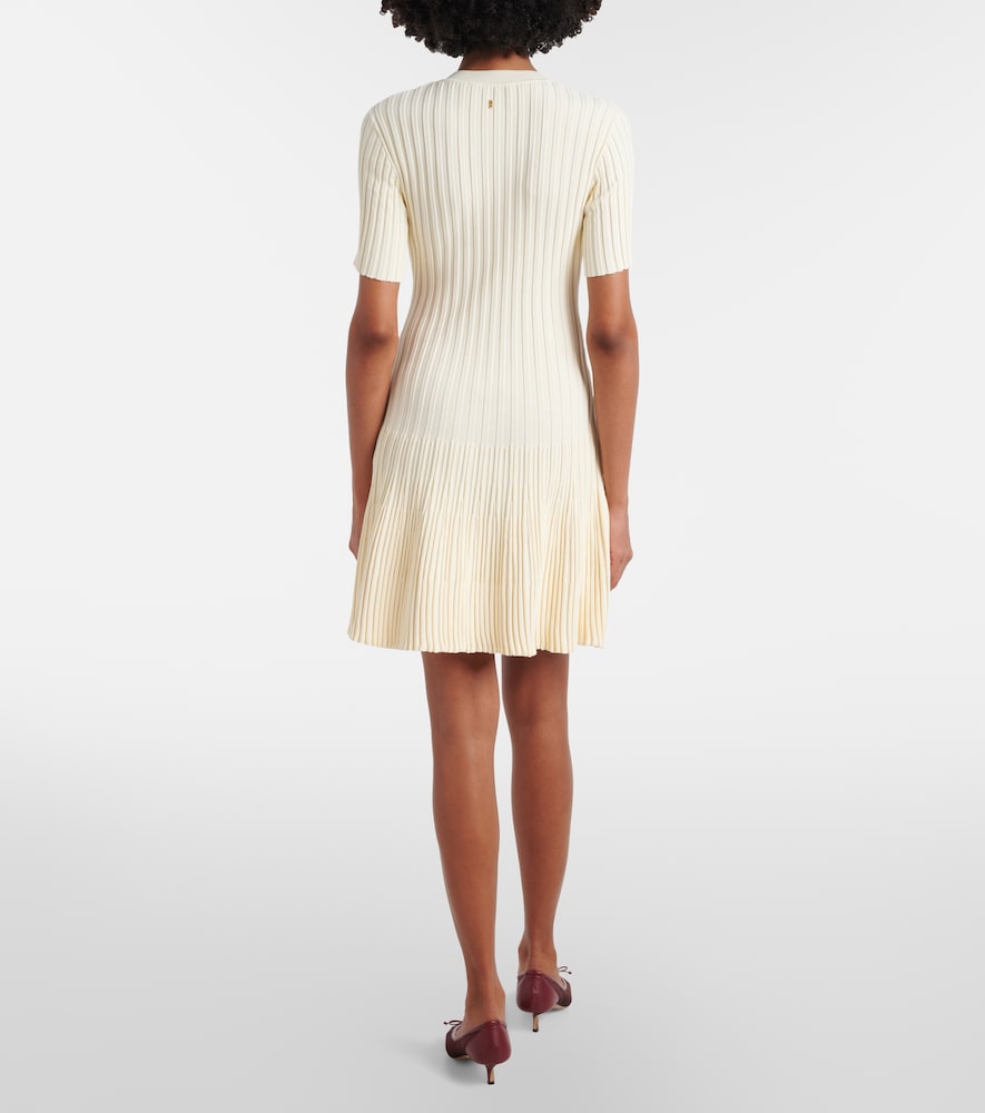 Ribbed-knit minidress
