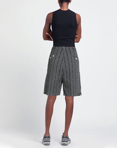 Woman Shorts & Bermuda Shorts Black Size 24 Cotton
