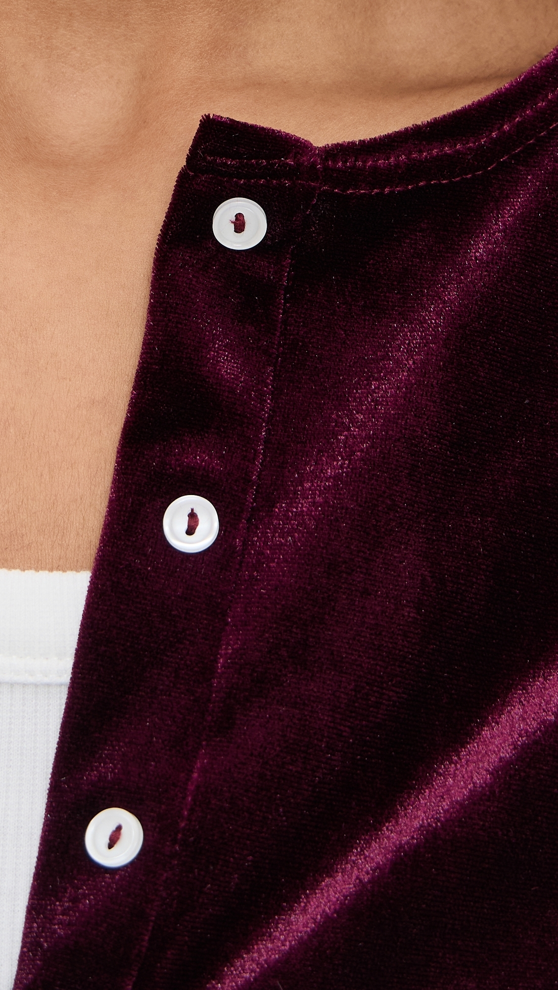 Eloise Velvet Cardigan Wine