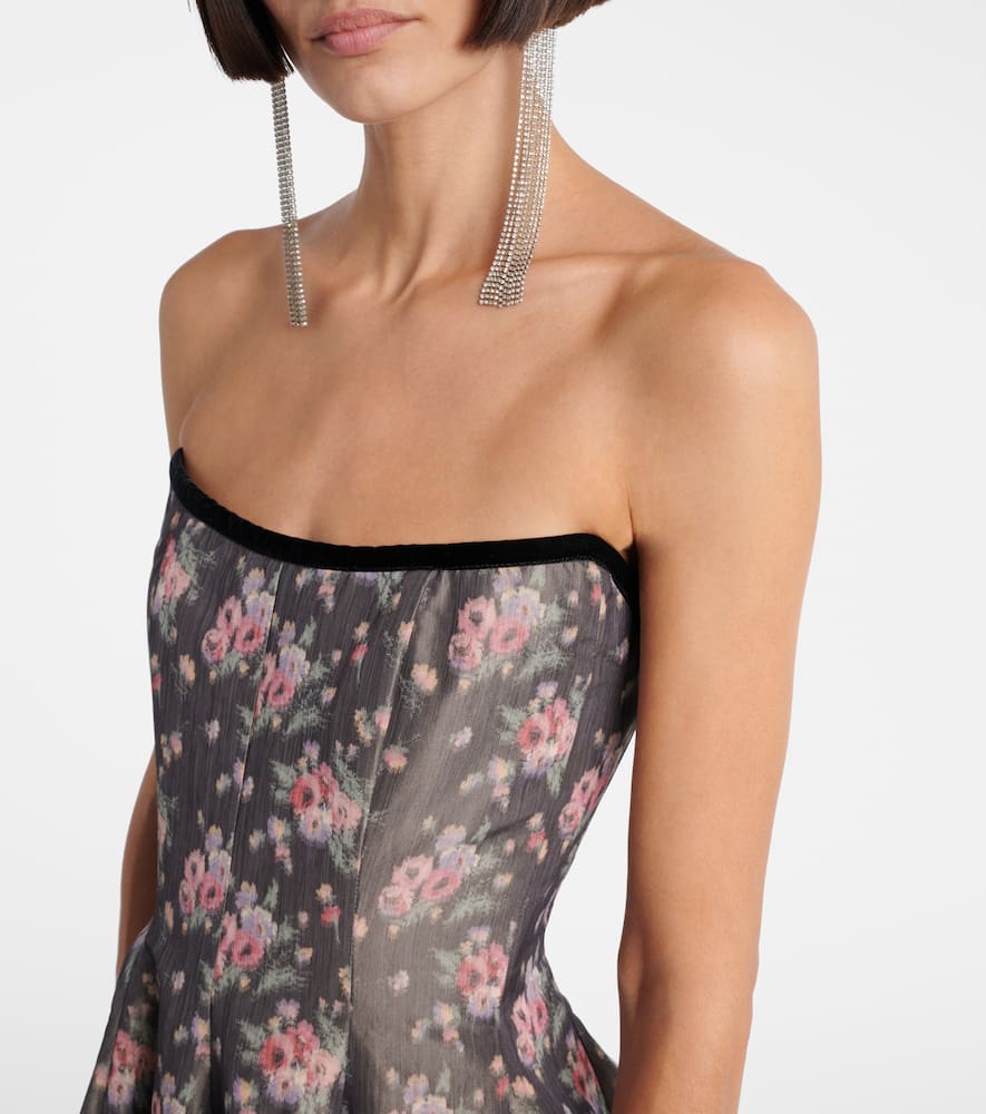 Laila floral taffeta corset gown