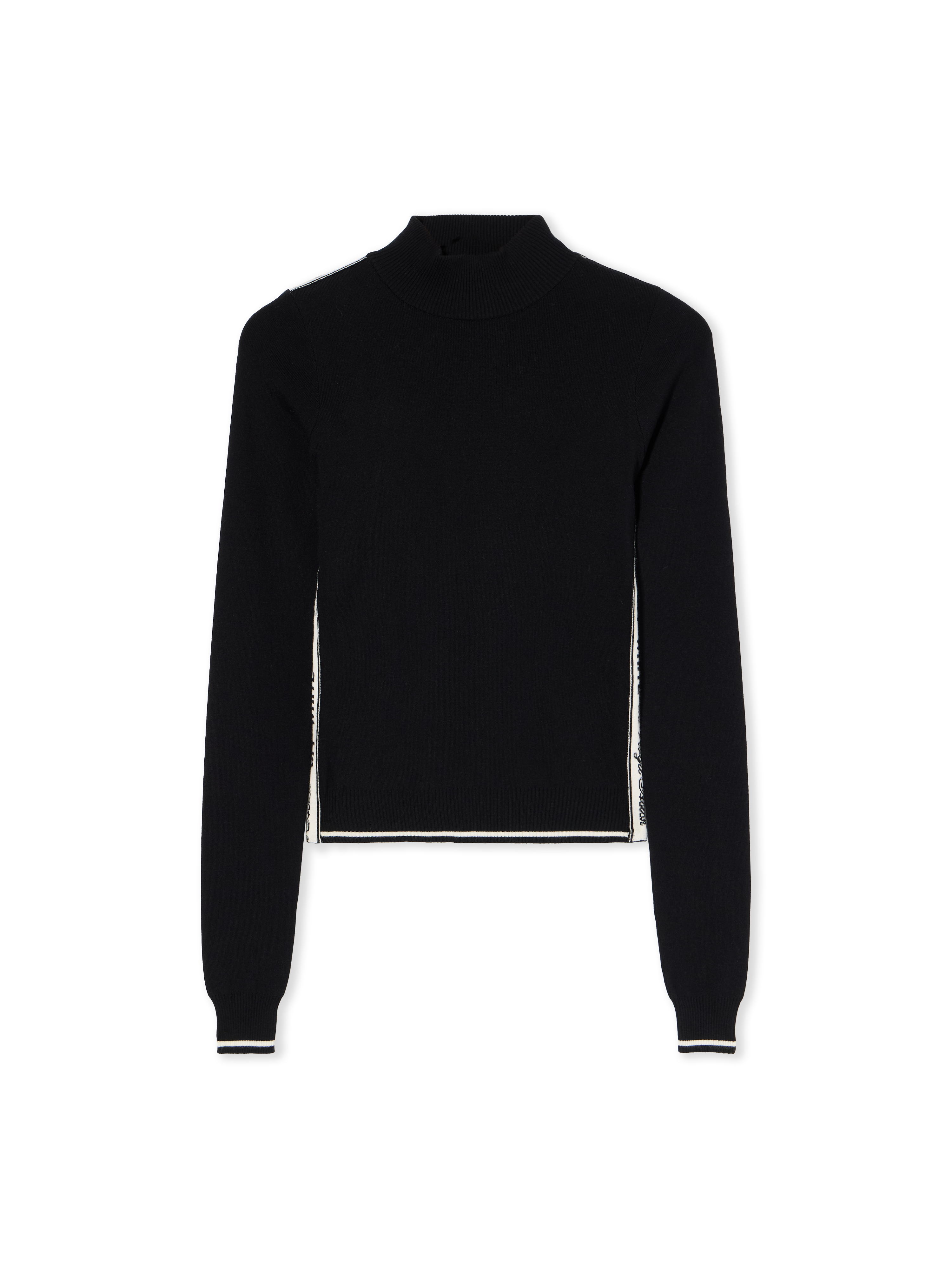 Logoband Knit Turtleneck Sweater - Female Knitwear Black