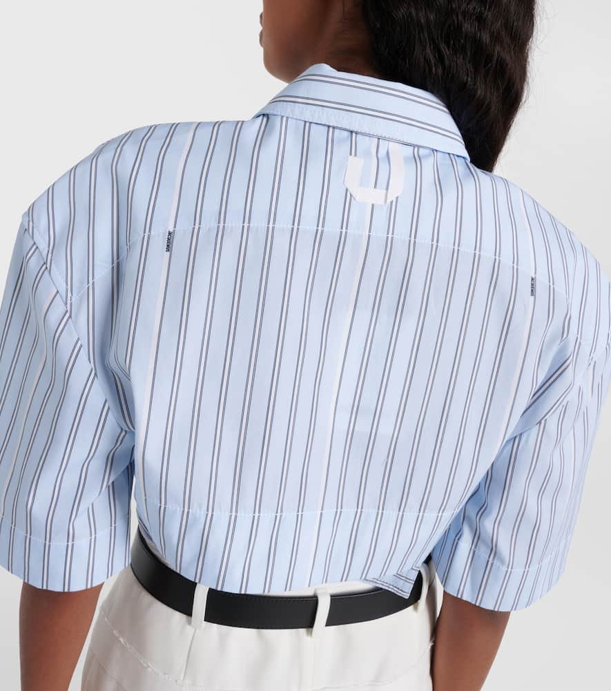 La Chemise Courte Bari striped cotton shirt