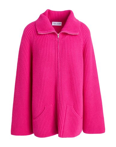 Woman Cardigan Fuchsia Size L Cashmere