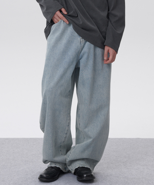 Big Wide Denim Pants M10 Glacial Blue