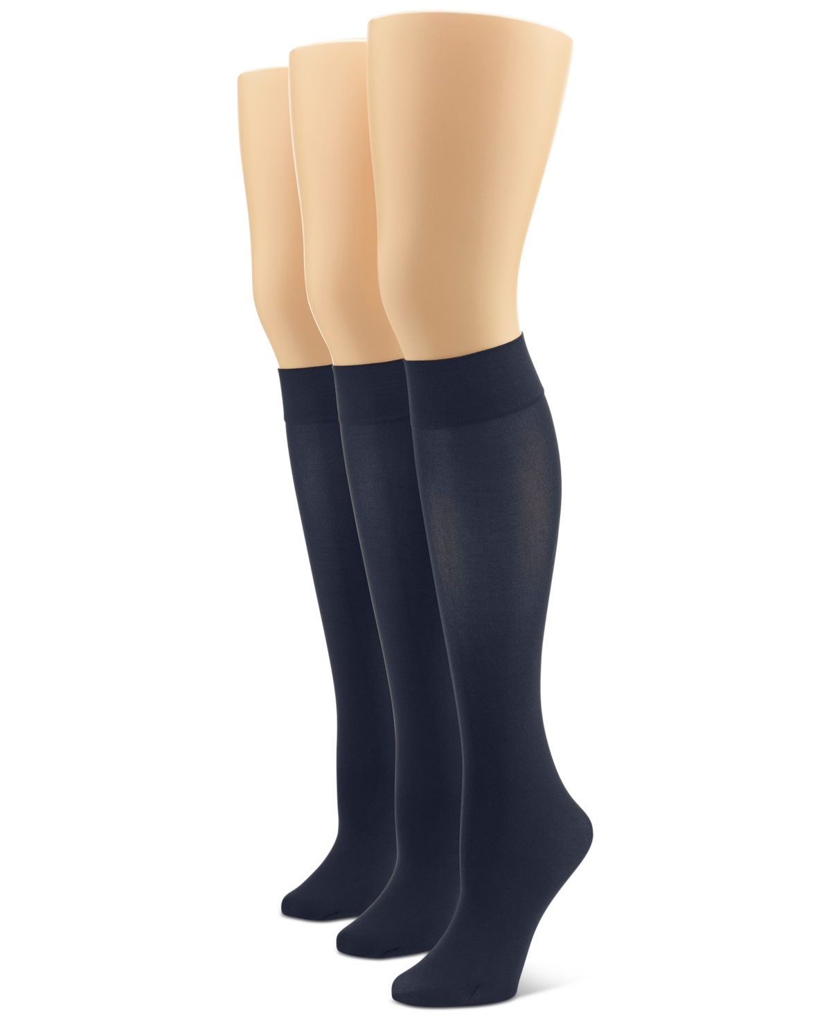 Women's 3-Pk. Soft Opaque Knee-High Socks - Navy Pack